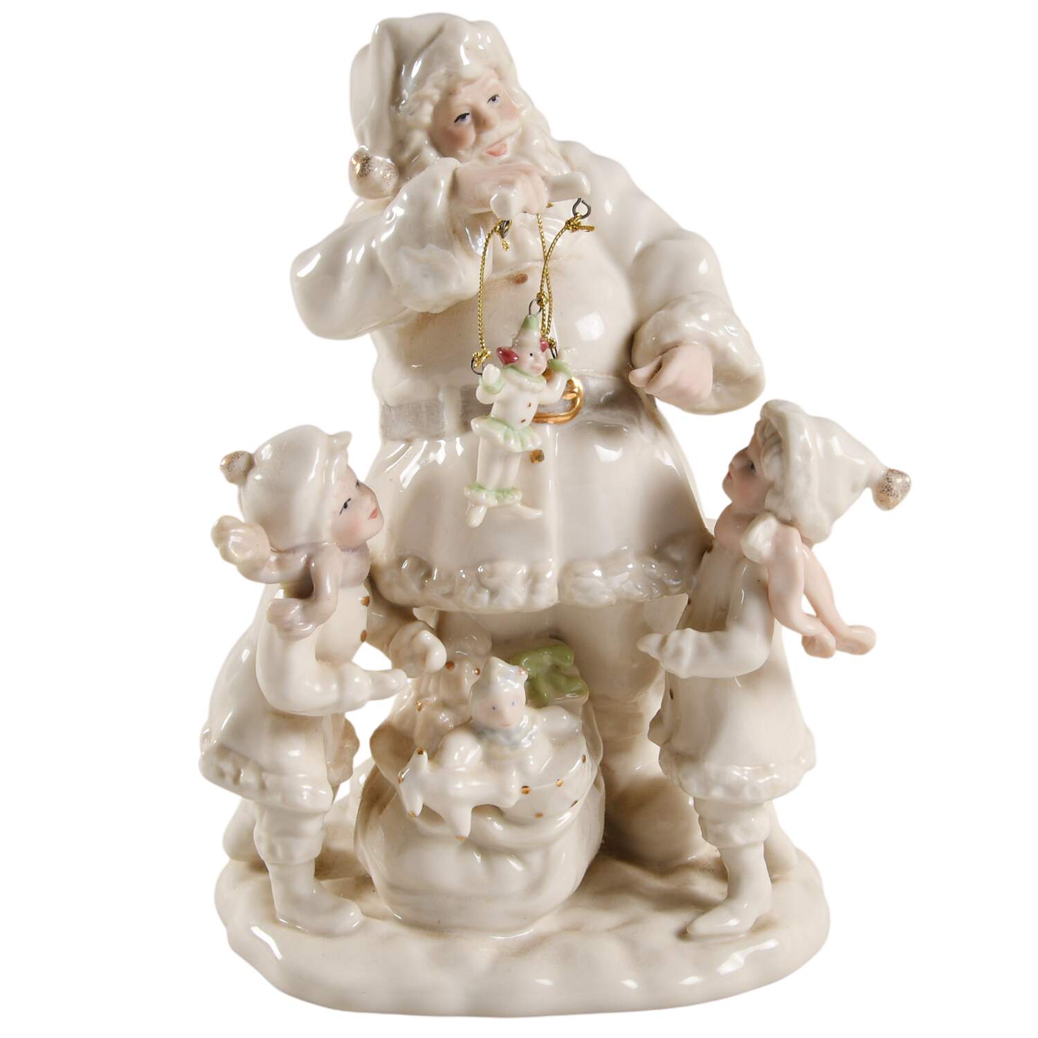 Lenox Christmas Figurine Santa With Puppet - Boxed by Lenox-1