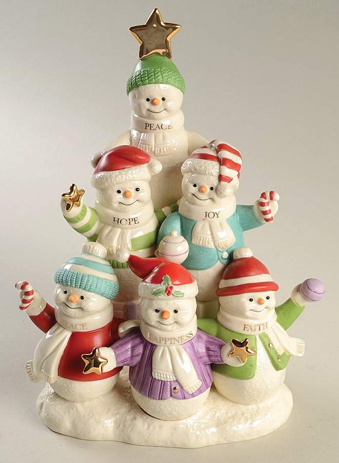 Lenox Christmas Figurine Snowmen Sentiments - No Box by Lenox-1