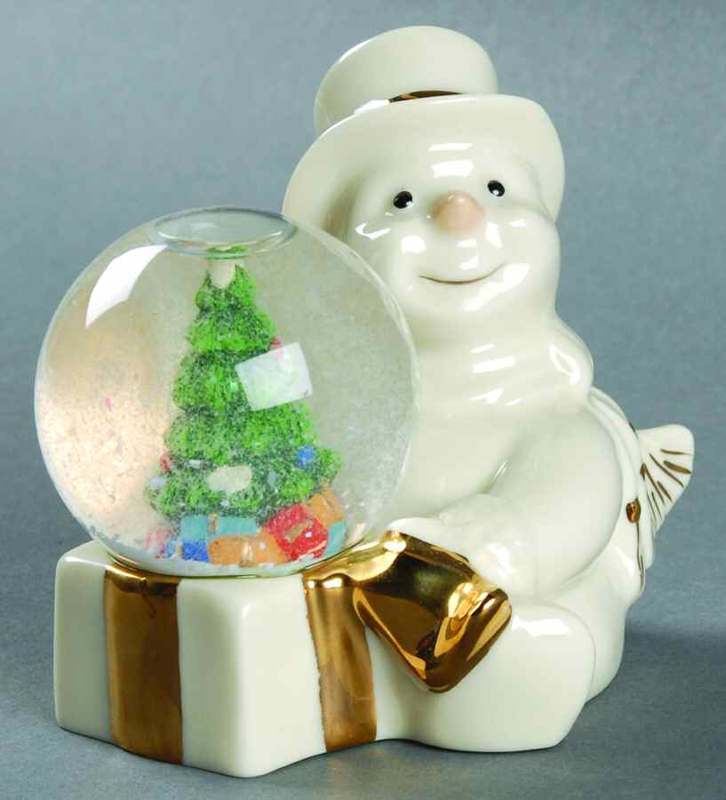 Lenox Christmas Figurine Snowman With Snowglobe - Boxed by Lenox-1