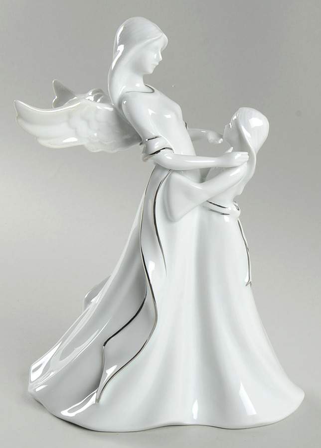 Lenox Christmas Figurine Angel With Girl - Boxed by Lenox-1