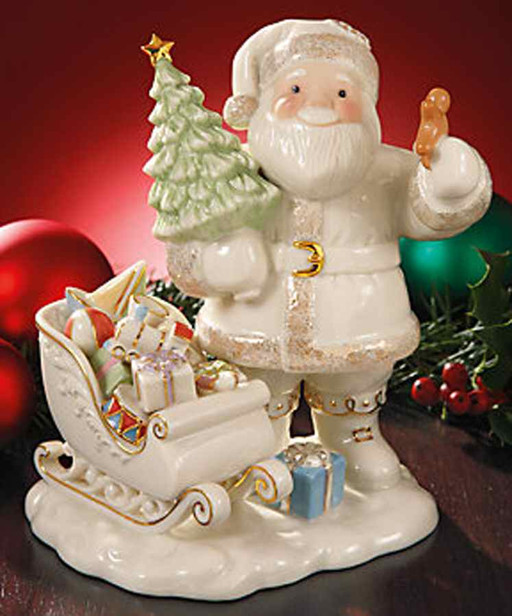 Lenox Christmas Figurine Santa Makes The Season Bright - Boxed by Lenox-1