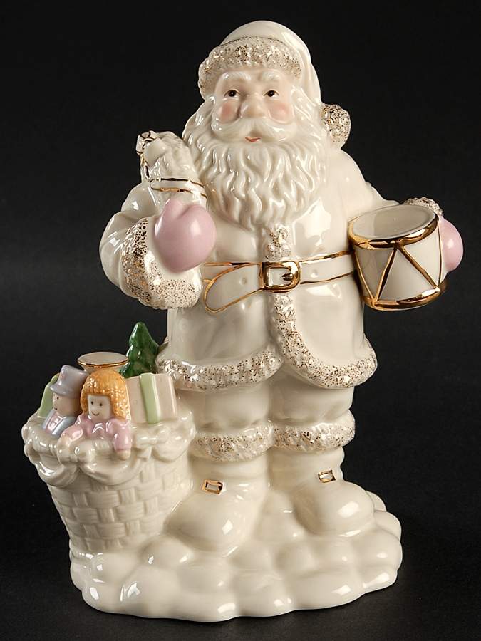 Lenox Christmas Figurine Santa With Wreath And Toys - No Box by Lenox-1