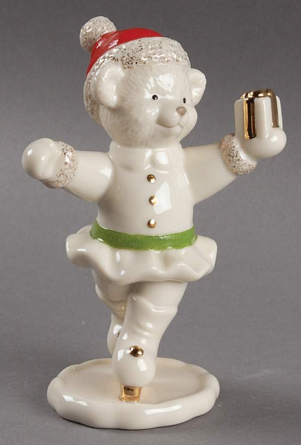 Lenox Christmas Figurine Lady Bear On Ice - No Box by Lenox-1