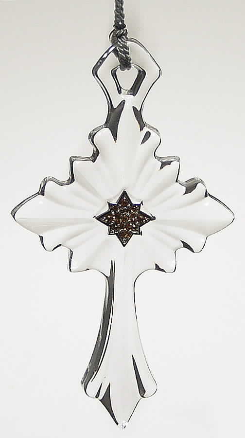 Pave Jewels-Crystal Scrolled Cross - Boxed by Lenox-1