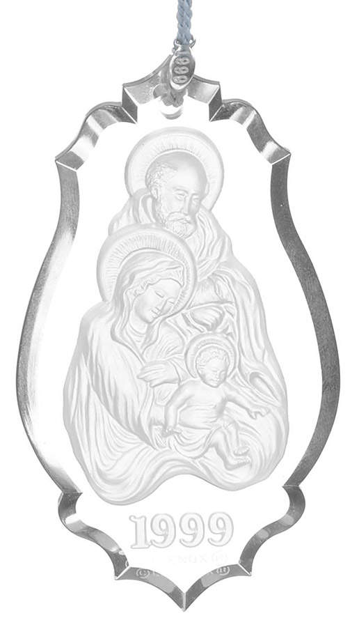Inspirational-Crystal Dated 1999-Holy Family - With Box by Lenox-1
