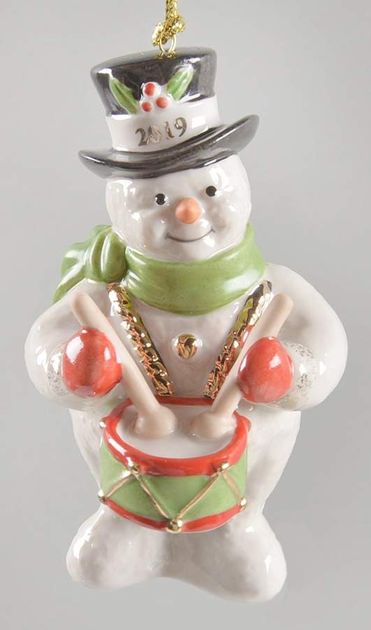 Annual Snowman-Ornament Snowy Beat - Boxed by Lenox-1