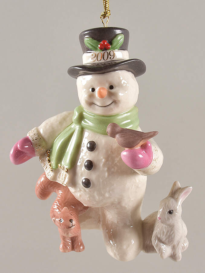 Annual Snowman-Ornament Snowy Friends - Boxed by Lenox-1