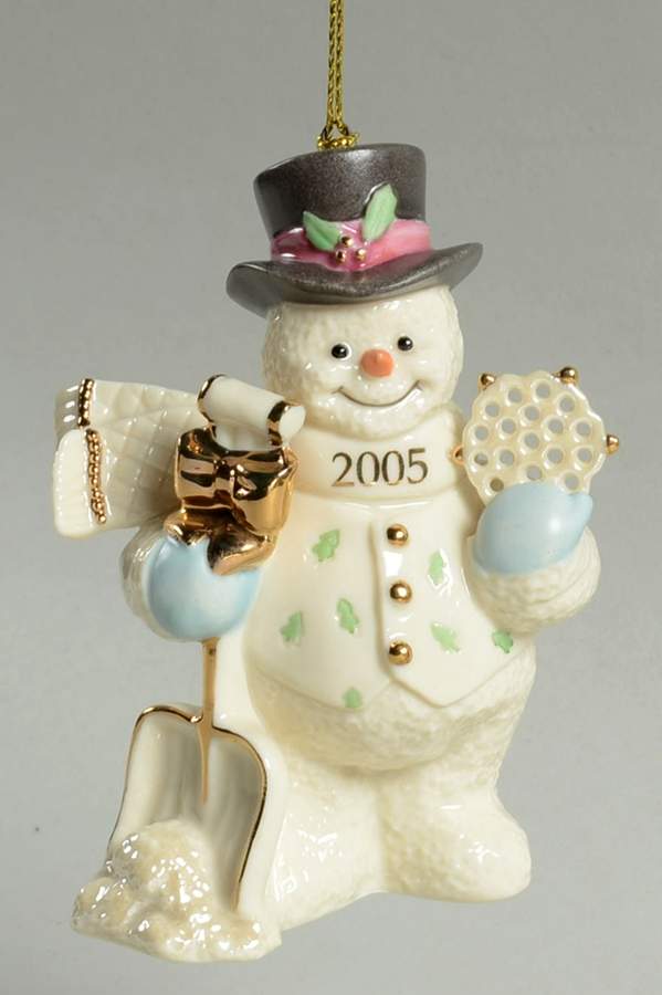Annual Snowman-Ornament A Chilly Christmas - Boxed by Lenox-1