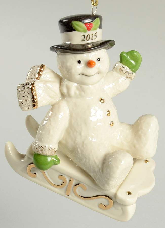 Annual Snowman-Ornament Snowy Sleigh Ride - Boxed by Lenox-1