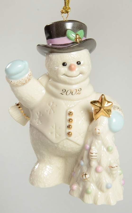 Annual Snowman-Ornament Holiday Greetings - Boxed by Lenox-1
