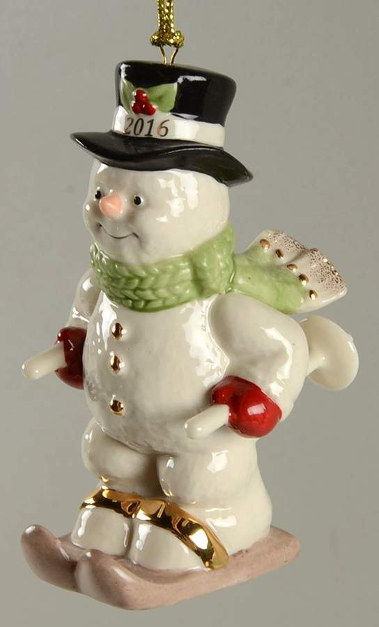 Annual Snowman-Ornament Skiing Snowman - No Box by Lenox-1