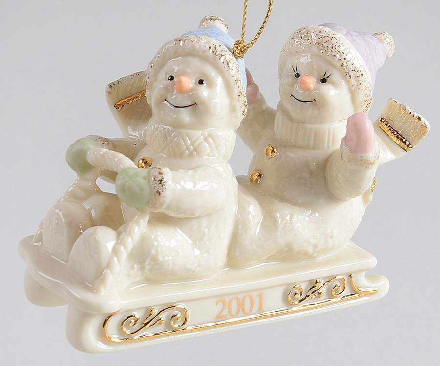 Annual Snowman-Ornament Sledding Snowpals - No Box by Lenox-1