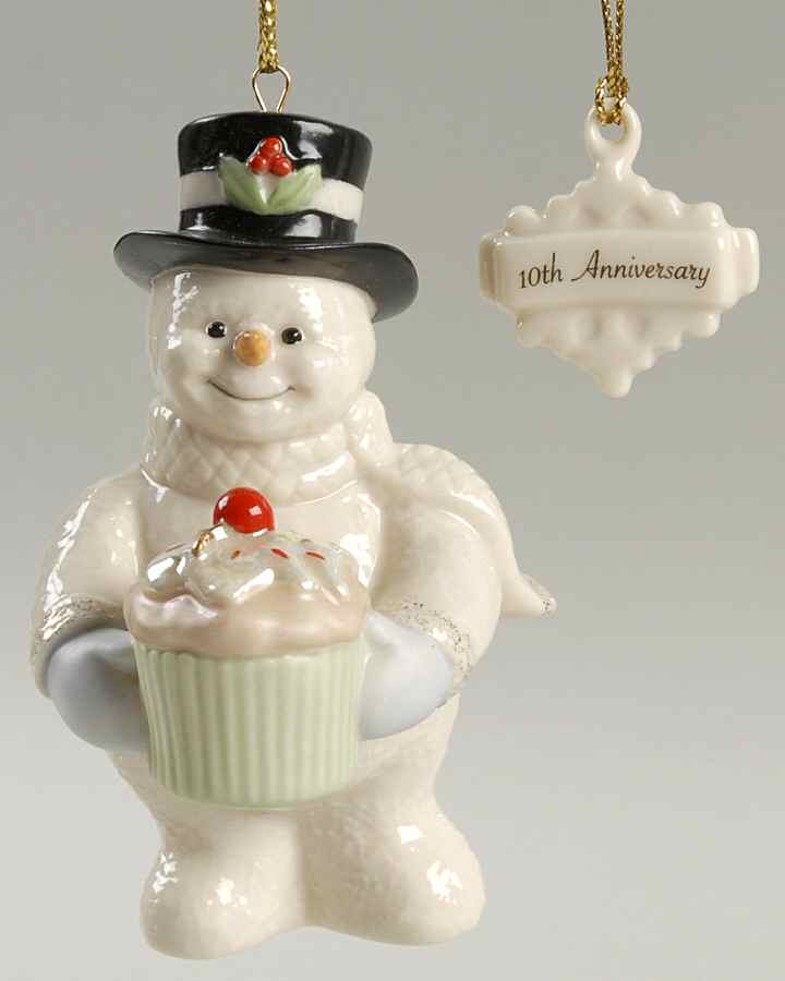 Annual Snowman-Ornament Snowy Celebration-10th Anniversary - No Box by Lenox-1
