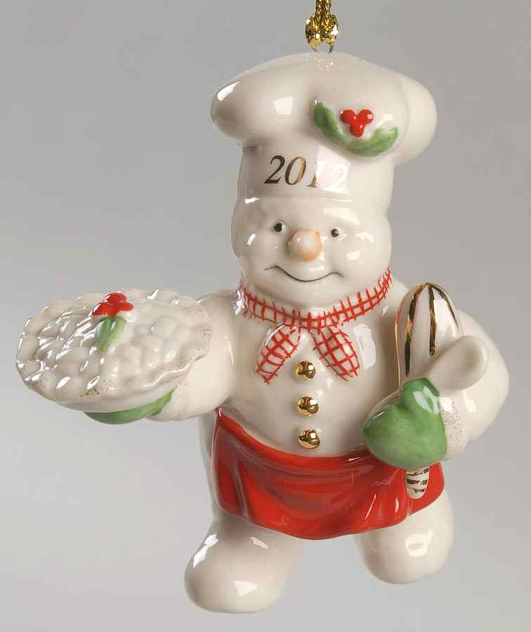 Annual Snowman-Ornament The Snowy Baker - No Box by Lenox-1