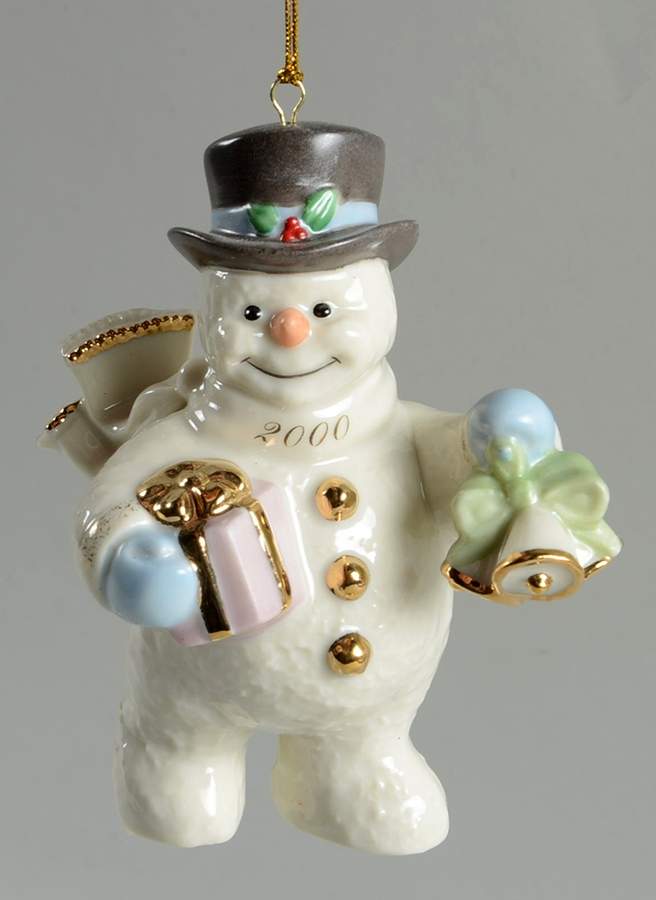 Annual Snowman-Ornament Joyful Tidings - Boxed by Lenox-1