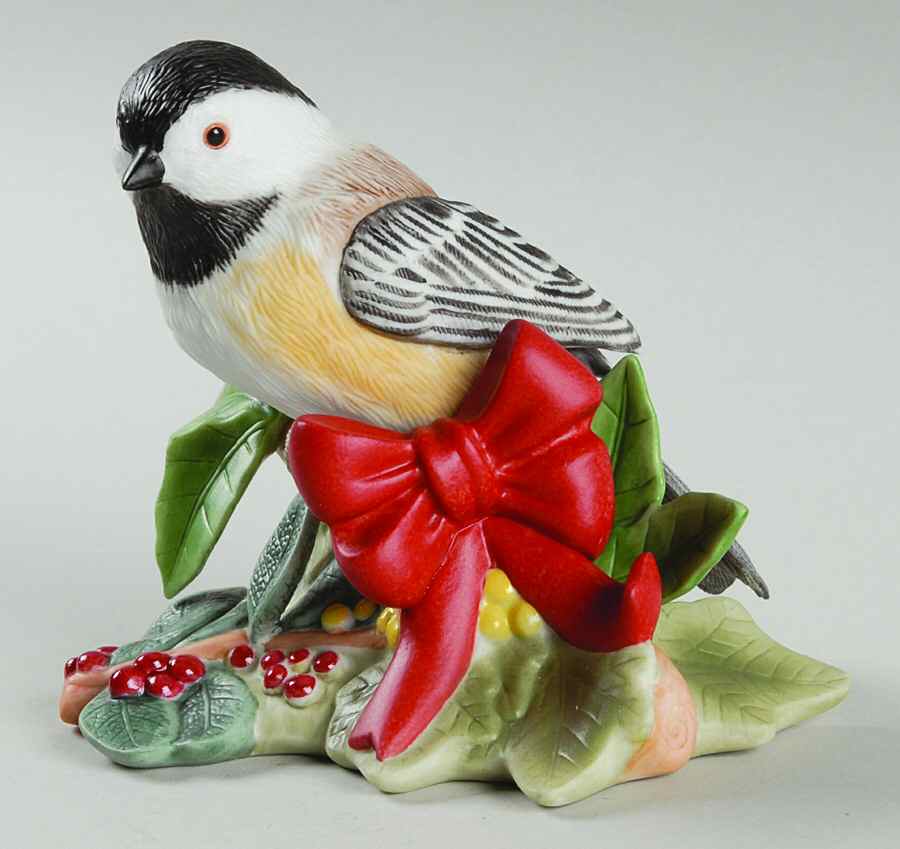 Christmas Birds Chickadee-With Red Bow - Boxed by Lenox-1