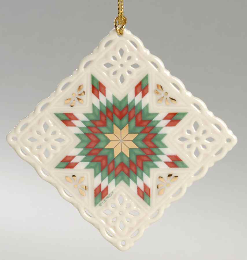 Quilts of America-Ornament Holiday Handiwork - No Box by Lenox-1