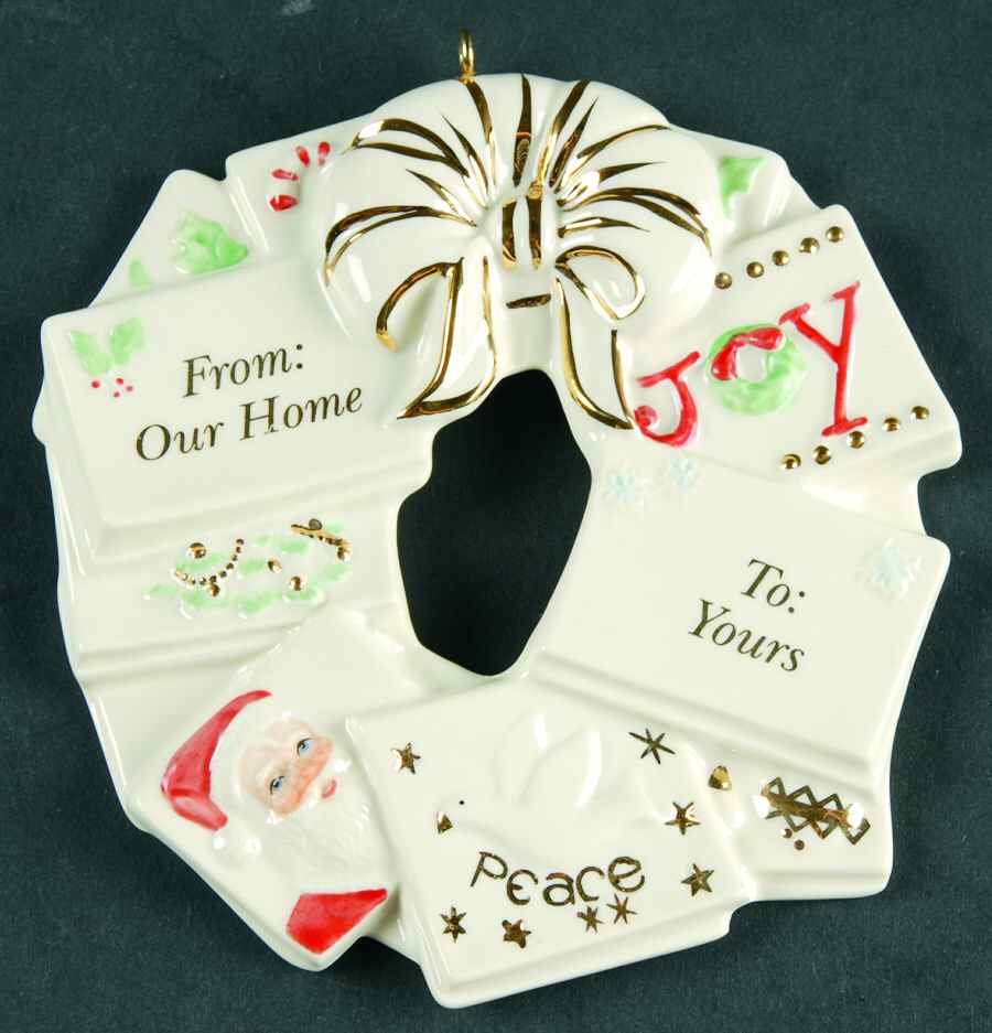 From Our Home To Your Home Card Wreath-No Date - No Box by Lenox-1