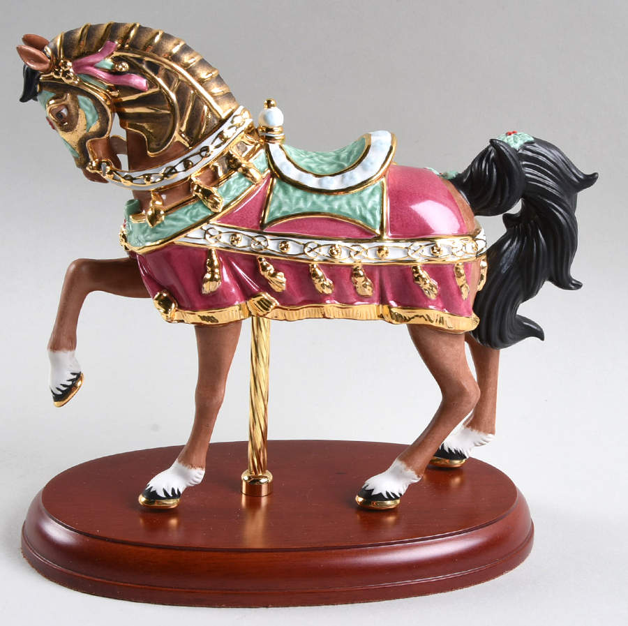 Christmas Carousel Animals 2010-Christmas Carousel Horse - Boxed by Lenox-1