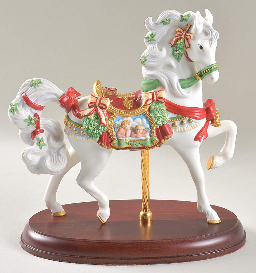 Christmas Carousel Animals 1997-Christmas Carousel Horse - Boxed by Lenox-1