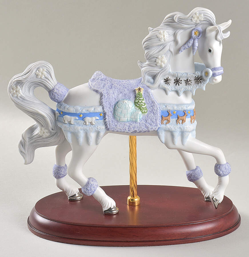 Christmas Carousel Animals 2003-Christmas Carousel Horse - Boxed by Lenox-1