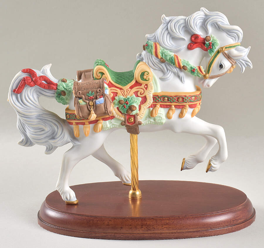 Christmas Carousel Animals 1999-Christmas Carousel Horse - Boxed by Lenox-1