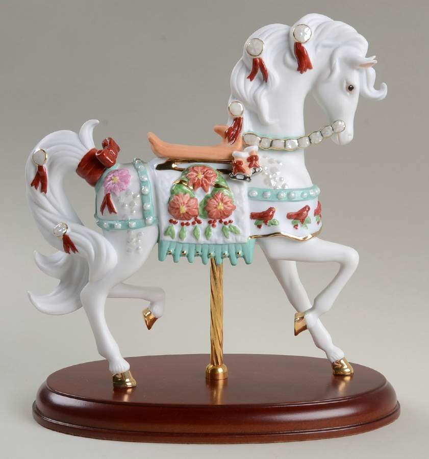 Christmas Carousel Animals 2005-Christmas Carousel Horse - Boxed by Lenox-1