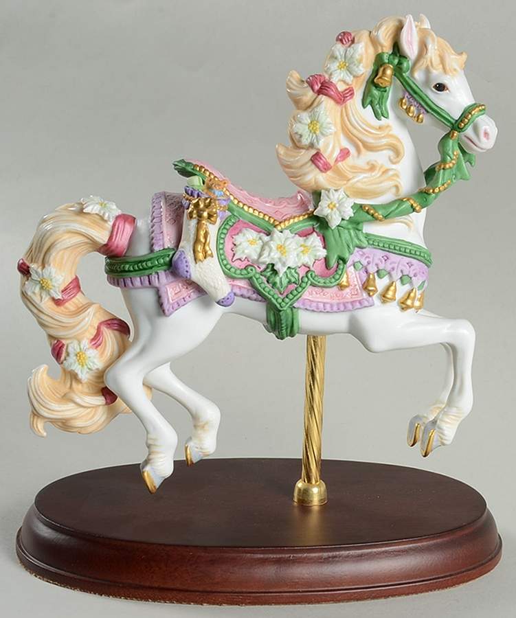 Christmas Carousel Animals 1993-Christmas Carousel Horse - Boxed by Lenox-1