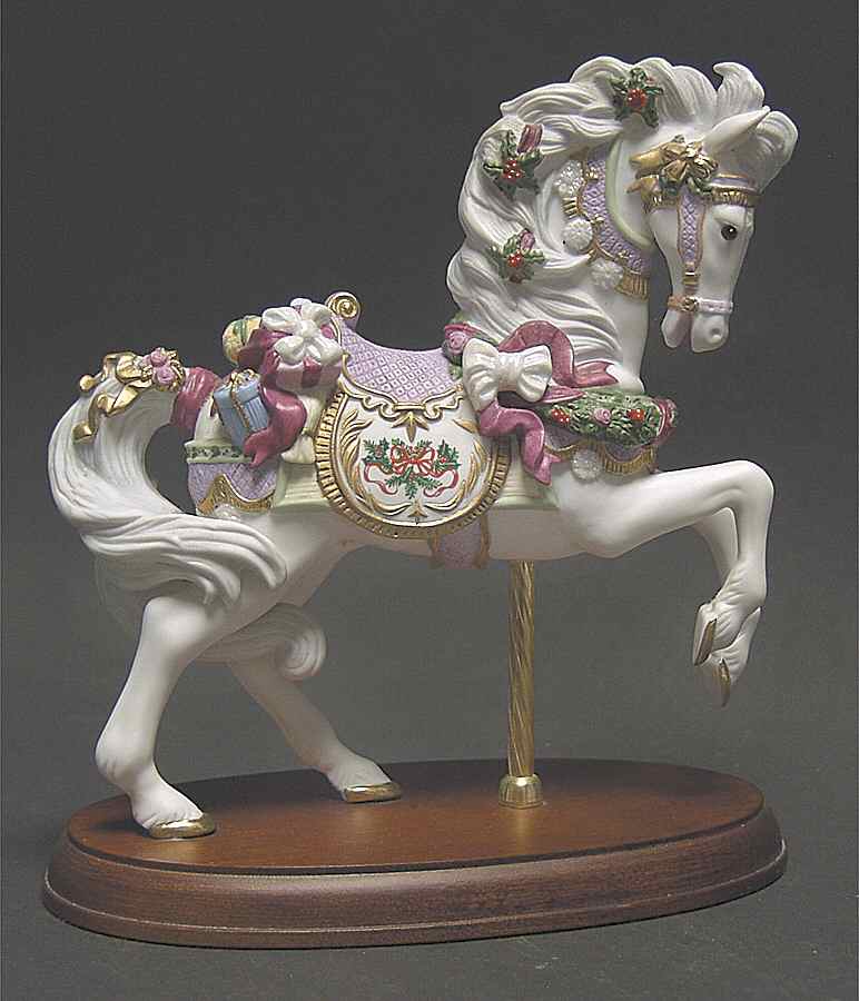Christmas Carousel Animals 1995-Christmas Carousel Horse - Boxed by Lenox-1