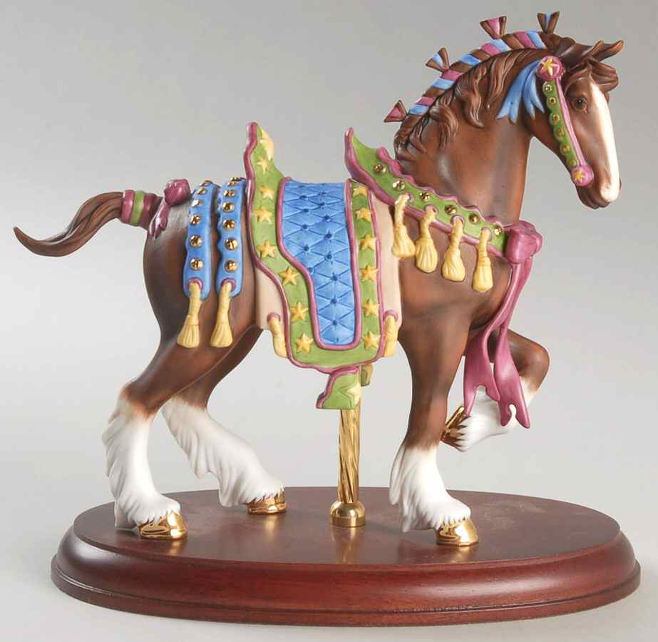 Christmas Carousel Animals 2004-Christmas Carousel Horse - Boxed by Lenox-1