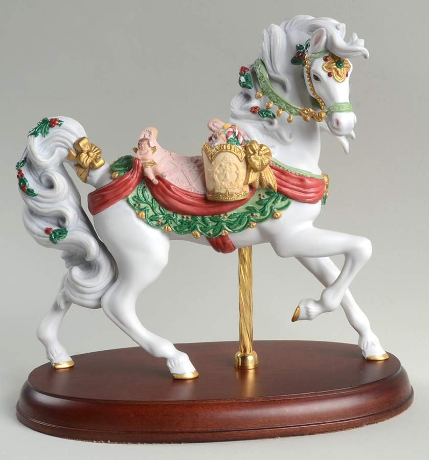 Christmas Carousel Animals 1994-Christmas Carousel Horse - Boxed by Lenox-1