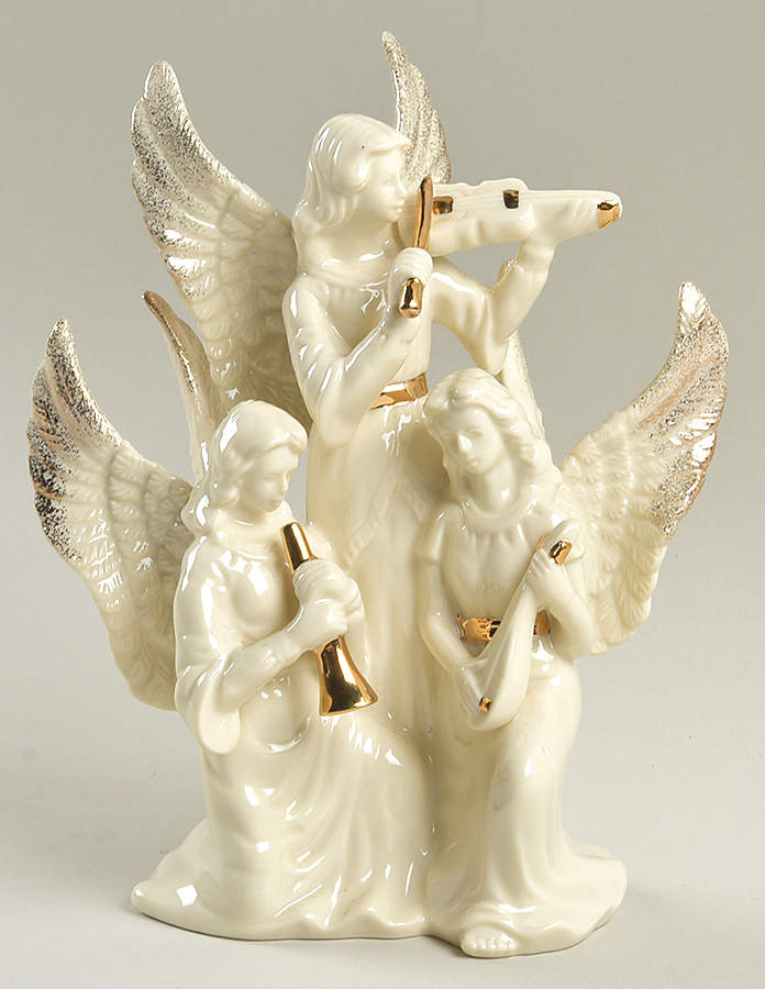 Inspirational Collection-Porcelain Angel Musical Trio - No Box by Lenox-1