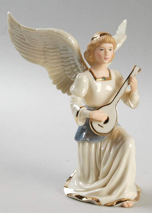 Inspirational Collection-Porcelain Angels' Serenade:Angel W/ Mandolin - No Box by Lenox-1