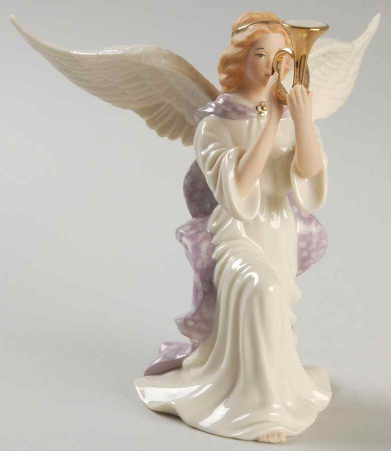 Inspirational Collection-Porcelain Heavenly Duet:Angel W/ Horn - No Box by Lenox-1