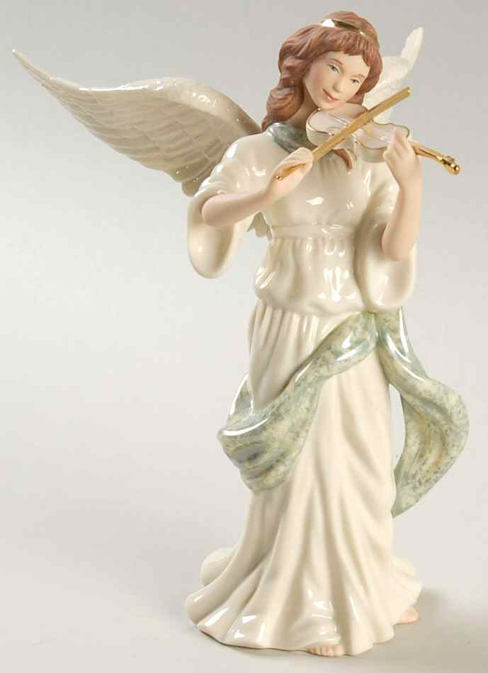 Inspirational Collection-Porcelain Heavenly Duet:Angel W/ Violin - No Box by Lenox-1