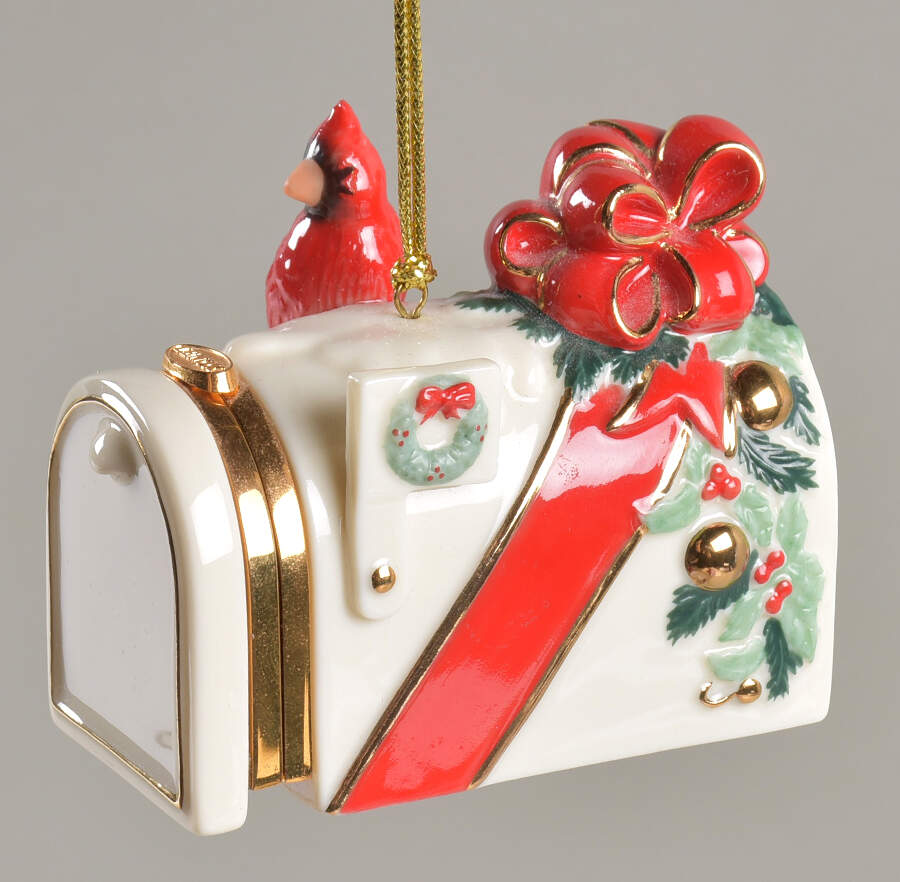 Hinged Box Christmas Ornaments Yuletide Greetings - Boxed by Lenox-1