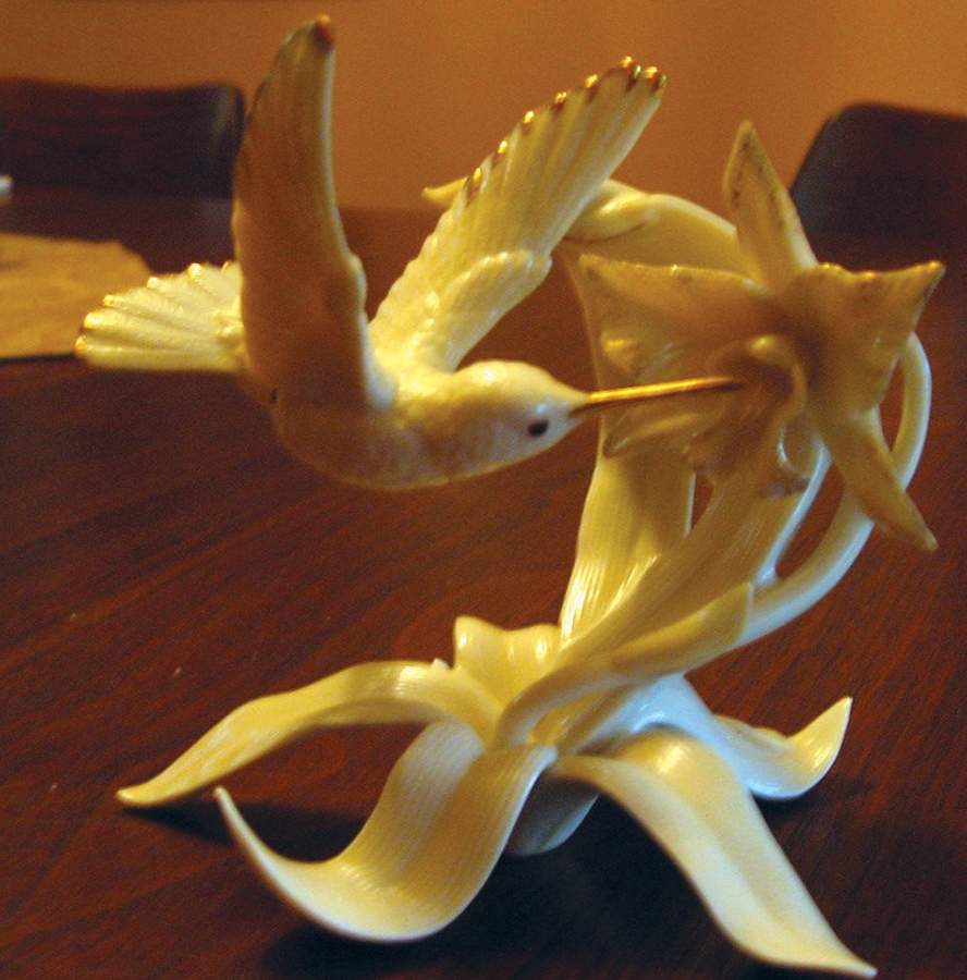 Classic Ivory Garden Birds Magnificent Hummingbird - Boxed by Lenox-1