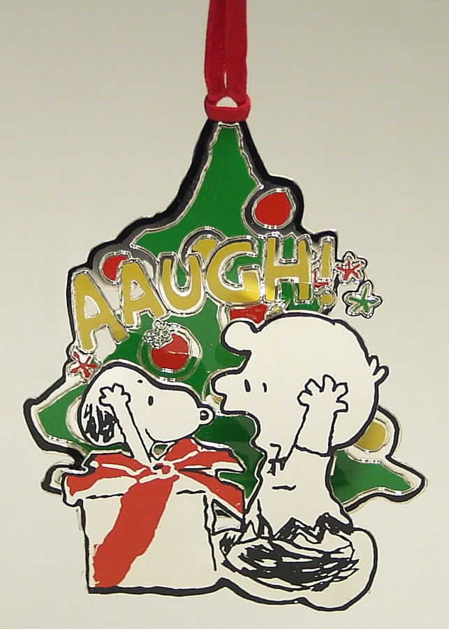 Peanuts Ornament Snoopy And Charlie Brown - Boxed by Lunt Silver-1