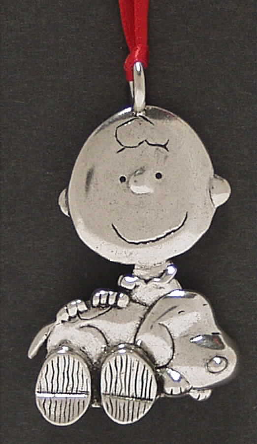 Peanuts Ornament Charlie Brown And Snoopy - No Box by Lunt Silver-1
