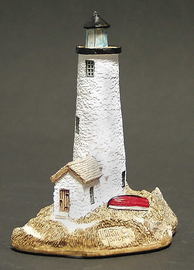 American Landmark Cottages Great Point Light-Blue Windows-2nd Ver - Boxed by Lilliput Lane-1