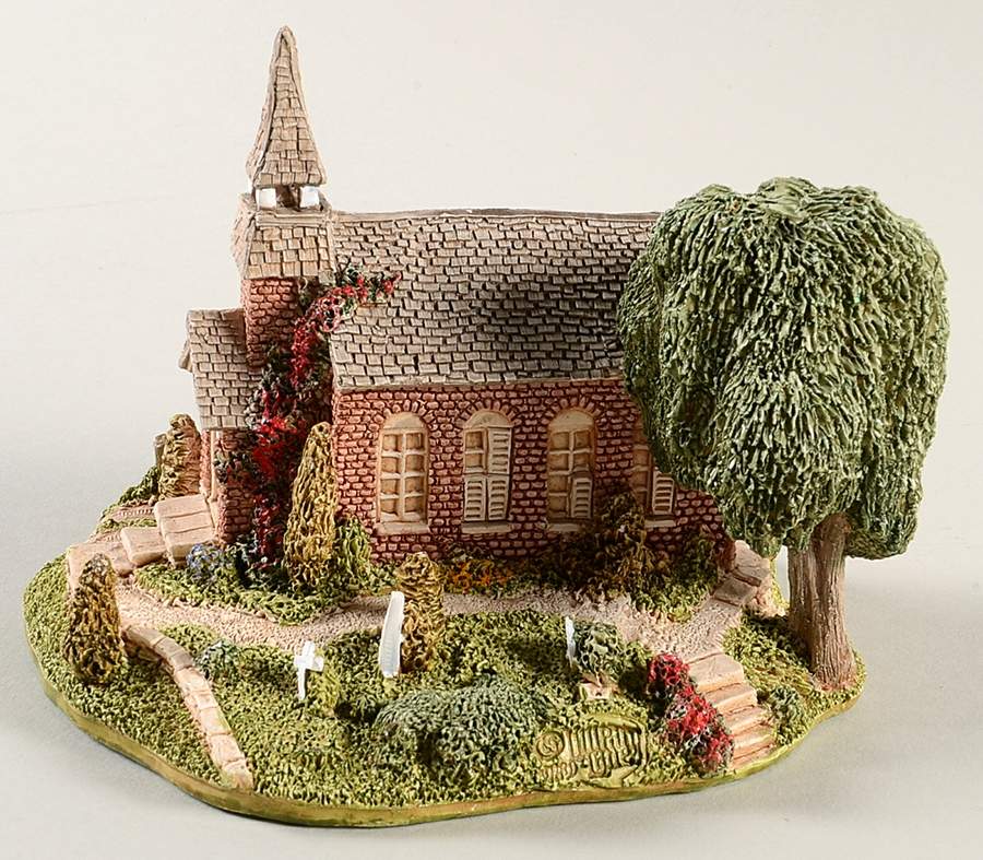 American Landmark Cottages Country Church - Boxed by Lilliput Lane-1