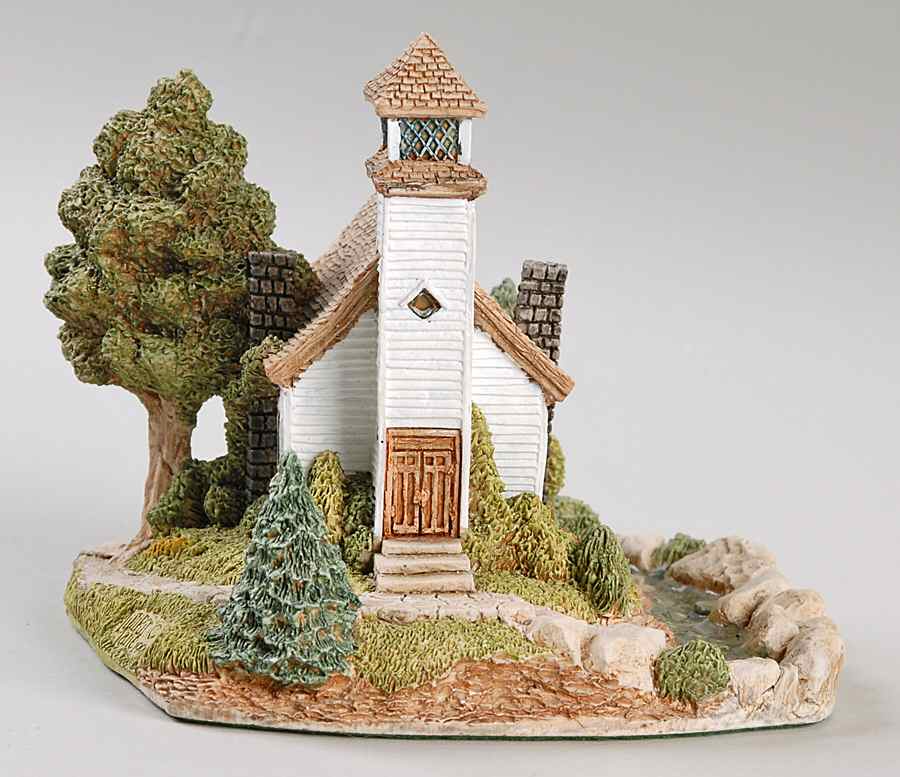 American Landmark Cottages Riverside Chapel - No Box by Lilliput Lane-1
