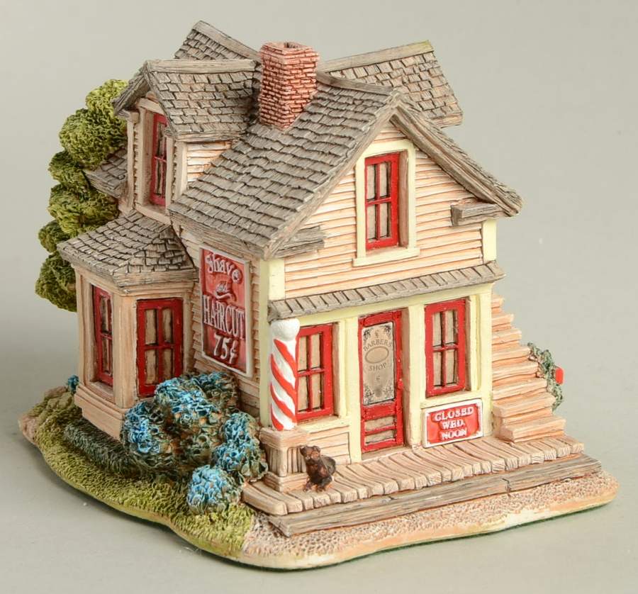 American Landmark Cottages Shave And A Haircut - Boxed by Lilliput Lane-1