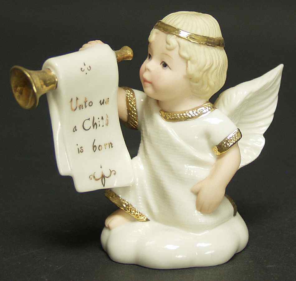 Away In A Manger Nativity Heralding Angel - No Box by Lenox-1