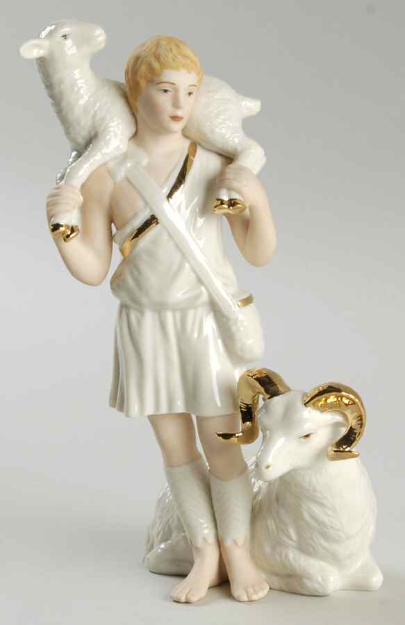Classic Nativity Collection Shepherd Boy With Sheep - No Box by Lenox-1