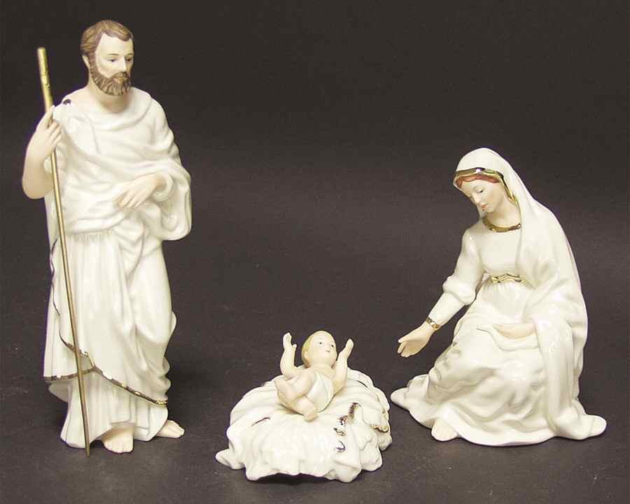 Classic Nativity Collection Holy Family-3 Pc Set - With Box by Lenox-1