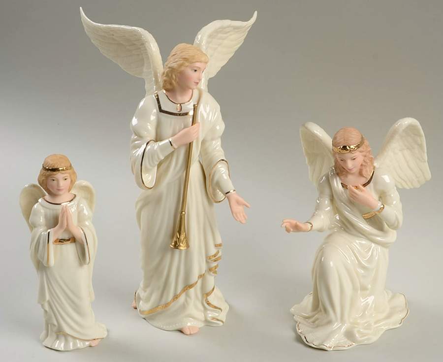 Classic Nativity Collection Angels In Adoration-3 Pc Set - Boxed by Lenox-1