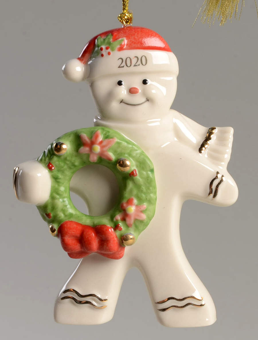 Annual Gingerbread Man Ornament Wreath Gingerbread - No Box by Lenox-1