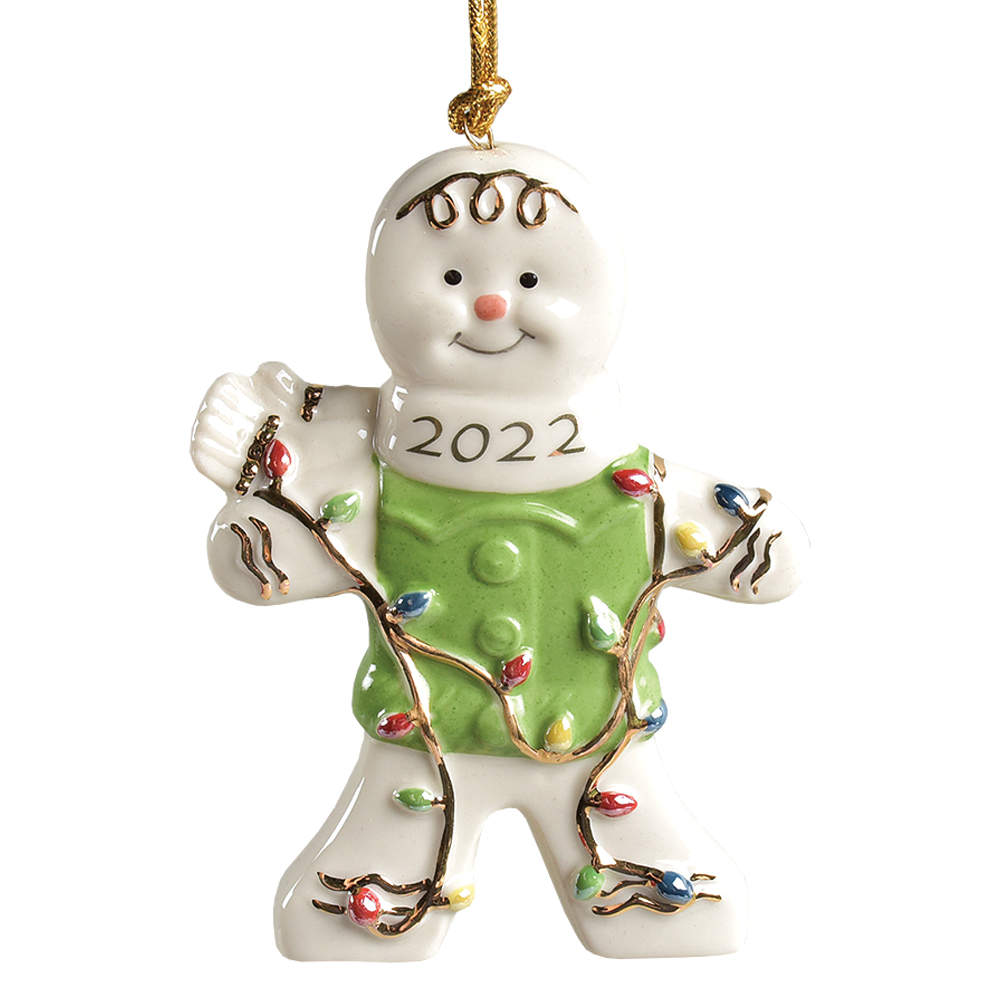 Annual Gingerbread Man Ornament Bright Lights Gingerbread - No Box by Lenox-1