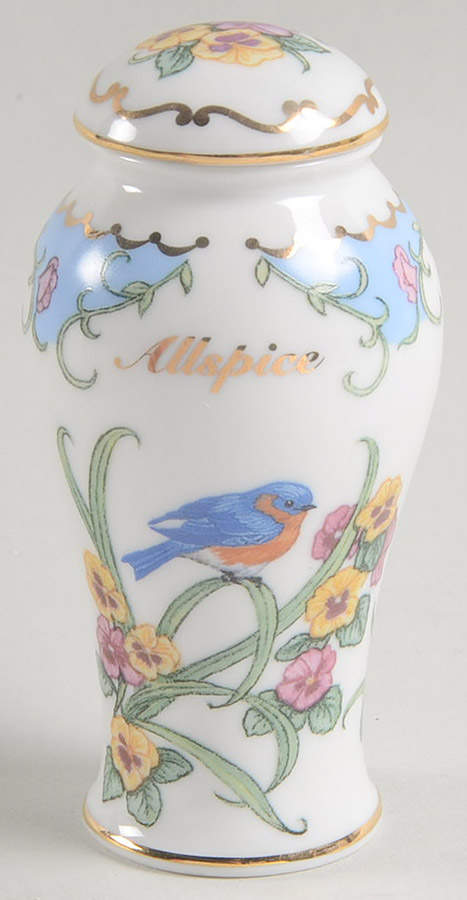Birds and Blossoms-Spice Jars Allspice-Eastern Bluebird - Spice Jar Set-Ind Jar-Motif 1 by Lenox-1